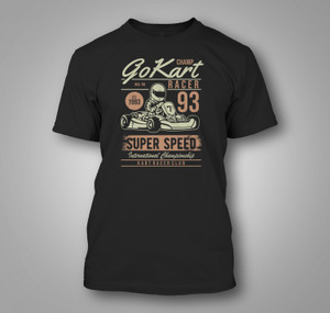 Go Kart Racer Black T-Shirt. Go Kart Racer Black T-Shirt.