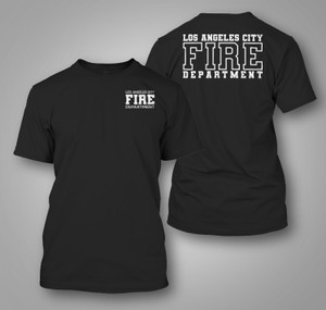 LAFD LOS ANGELES City FIRE Dept Black T-Shirt LAFD LOS ANGELES City FIRE Dept Black T-Shirt