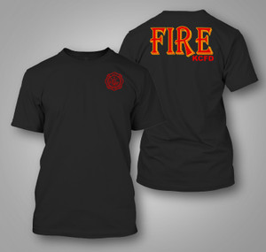 Fire Department Kansas United State Firefighter Emergency Service Black T-Shirt