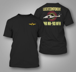 Belgian Air Component Luchtcomponent NHI NH-90 NFH Black T-shirt Belgian Air Component Luchtcomponent NHI NH-90 NFH Black T-shirt