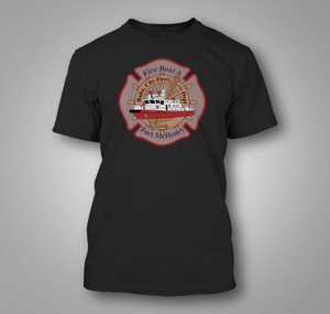 Baltimore City Fire Department Boat 1 Black T-Shirt Baltimore City Fire Department Boat 1 Black T-Shirt