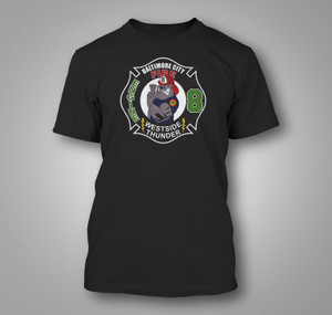 Baltimore City Fire Department Engine 8 Black T-Shirt Baltimore City Fire Department Engine 8 Black T-Shirt