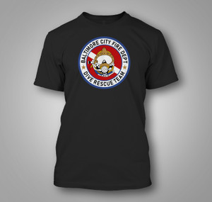 Baltimore City Fire Department SCUBA 1 Black T-Shirt Baltimore City Fire Department SCUBA 1 Black T-Shirt
