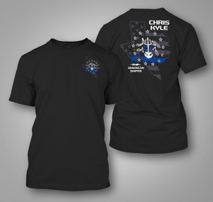 CHRIS KYLE TEXAS RESPECT Military Black T-Shirt CHRIS KYLE TEXAS RESPECT Military Black T-Shirt