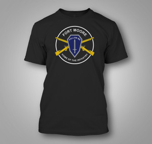 Fort Moore Home of the Infantry Black T-Shirt