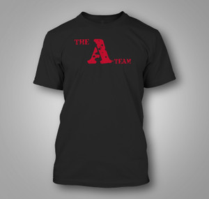 The A Team Retro TV Series Mr. T WORDS ONLY  Black T-Shirt