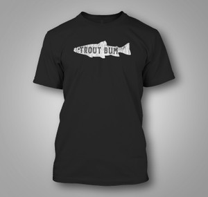 TROUT BUM definition Fly Fishing Black T-Shirt TROUT BUM definition Fly Fishing Black T-Shirt