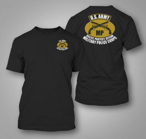NEW Military Police Corps MP Black T-Shirt