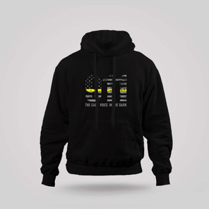 911 Dispatcher The Calm Voice In The Dark Black Hoodie 911 Dispatcher The Calm Voice In The Dark Black Hoodie