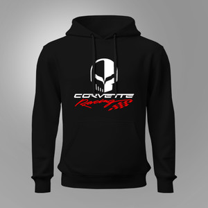 Corvette Racing Car Jake Scull Skull Black Hoodie Corvette Racing Car Jake Scull Skull Black Hoodie