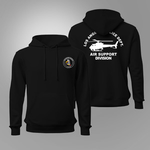 LAPD Los Angeles Police Department Air Support Division Black Hoodie