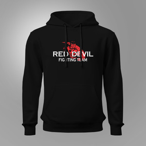 MMA Pride Fc Fighter Fedor Emelianenko M1 Red Devil Fighting Club Gym Black Hoodie