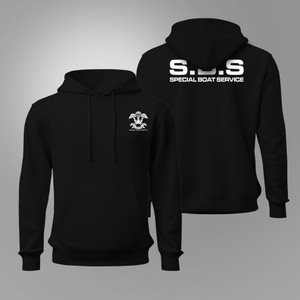 Special Boat Service Military Frog Logo in Front Black Hoodie