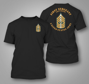 US Army First Sergeant 1SG Retired Black Hoodie US Army First Sergeant 1SG Retired Black Hoodie