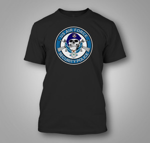 U Air Force Security Police Black T-Shirt