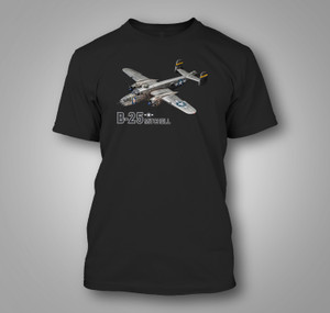 Cool B-25 Bomber WW2 Airplane Black T-Shirt Cool B-25 Bomber WW2 Airplane Black T-Shirt
