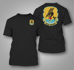 USS Wasp CV-18 Aircraft Carrier Logo Black T-Shirt USS Wasp CV-18 Aircraft Carrier Logo Black T-Shirt