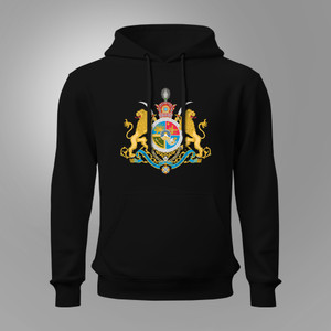 Imperial Coat of Arms of Iran Pahlavi Black Hoodie