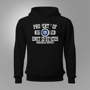 Property of United States Marshals Black Hoodie Property of United States Marshals Black Hoodie