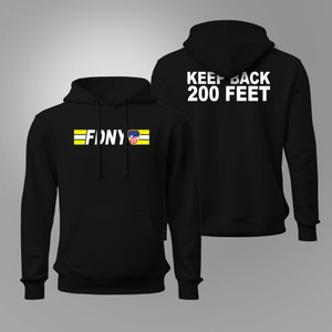 FDNY Keep Back 200 Feet Black Hoodie FDNY Keep Back 200 Feet Black Hoodie