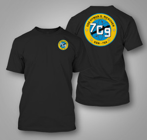 USS Hyman G. Rickover (SSN-709) Attack Submarine Black T-Shirt USS Hyman G. Rickover (SSN-709) Attack Submarine Black T-Shirt
