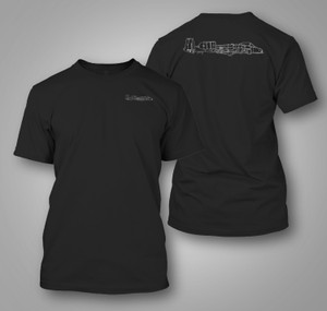 Fairchild Republic A-10 Warthog Thunderbolt II Line Drawing Blueprint Outline Silhouette Black T-Shirt Fairchild Republic A-10 Warthog Thunderbolt II Line Drawing Blueprint Outline Silhouette Black T-Shirt