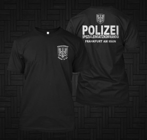 German State Police SWAT Force SEK Spezialeinsatzkommando Polizei Frankfurt Black Shirt German State Police SWAT Force SEK Spezialeinsatzkommando Polizei Frankfurt Black Shirt