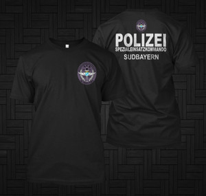German State Police SWAT Force SEK Spezialeinsatzkommando Polizei Sudbayern Black T-shirt German State Police SWAT Force SEK Spezialeinsatzkommando Polizei Sudbayern Black T-shirt