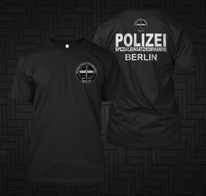 German State Police SWAT Force SEK Spezialeinsatzkommando Polizei Berlin Black T-shirt German State Police SWAT Force SEK Spezialeinsatzkommando Polizei Berlin Black T-shirt