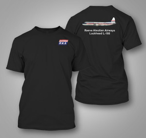 Reeve Aleutian Airways L-188 Black T-Shirt Reeve Aleutian Airways L-188 Black T-Shirt