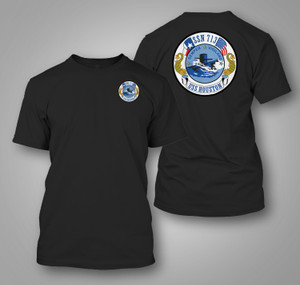 USS Houston (SSN-713) Attack Submarine Black T-Shirt USS Houston (SSN-713) Attack Submarine Black T-Shirt