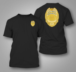 US Navy Security Badge Black T-Shirt US Navy Security Badge Black T-Shirt