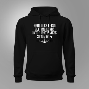 Military Humor  Hercules Loads Since 1954 Black Hoodie Military Humor  Hercules Loads Since 1954 Black Hoodie
