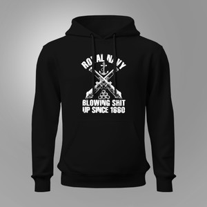 Royal Navy Blowing Sh#t Up Since 1660 Black Hoodie Royal Navy Blowing Sh#t Up Since 1660 Black Hoodie