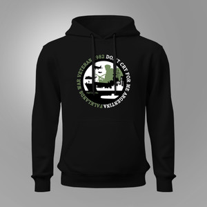 Military Humor Falklands War Veteran 1982 Don't Cry For Me Argentina Black Hoodie