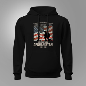 Military Humor The 2455 Lest We Forget US Military Afghanistan 2001-2021 Remember Heroes Black Hoodie