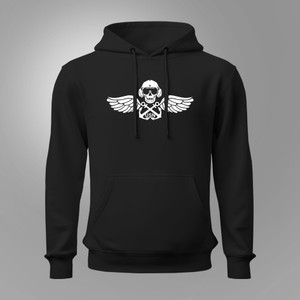 USN Aviation Skull Naval Aviator Skull & Wings Black Hoodie USN Aviation Skull Naval Aviator Skull & Wings Black Hoodie