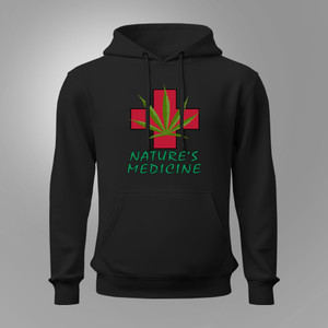 Medical Marijuana Nature's Medicine Black Hoodie