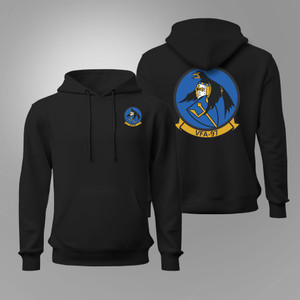 VFA-97 Warhawks Navy Strike Fighter Squadron flying the F-35C Lightning II Black Hoodie