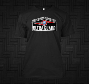Ultra Guard UG Ultraman Japan Anime Black Shirt
