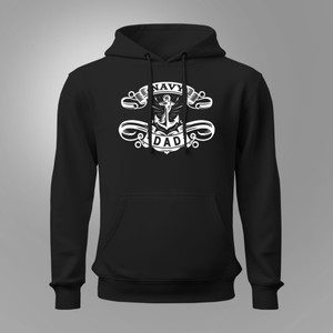 Navy Dad Black Hoodie Navy Dad Black Hoodie