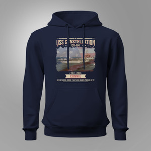 CV-64 Aircraft Carrier USS Constellation United States Navy USN Black Hoodie CV-64 Aircraft Carrier USS Constellation United States Navy USN Black Hoodie