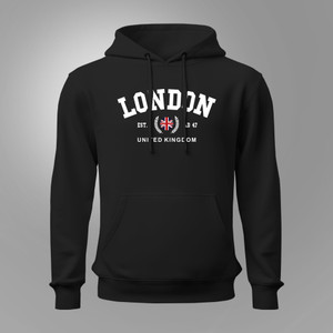 London UK Flag England Black Hoodie London UK Flag England Black Hoodie