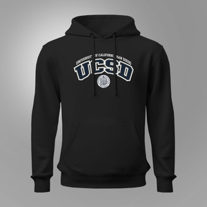 Vintage 90s University of California San Diego Black Hoodie Vintage 90s University of California San Diego Black Hoodie
