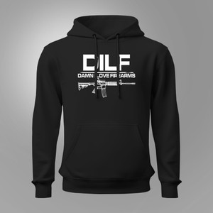 Damn I Love Firearms Patriotic Tribute American Pride Veteran Black Hoodie