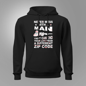 Never Mess With A Man Funny Quote Black Hoodie