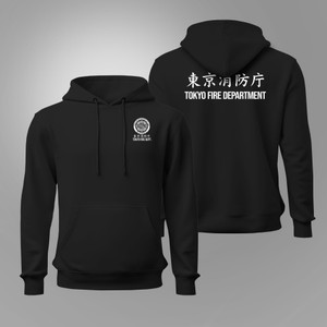Tokyo Fire Department TFD Japan Black Hoodie Tokyo Fire Department TFD Japan Black Hoodie