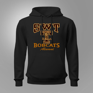 SWT Southwest Texas University Bobcat Black Hoodie