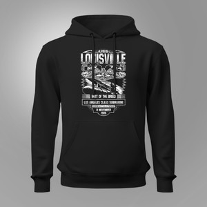 USS LOUISVILLE SSN-724 Los Angeles Class Submarine Black Hoodie