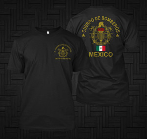 Mexico Cuerpo De Bomberos Fire Department Black Shirt Mexico Cuerpo De Bomberos Fire Department Black Shirt
